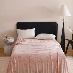 JC HOME Pink & White Floral Printed 180 GSM AC Room Double Bed Quilt-picture-18