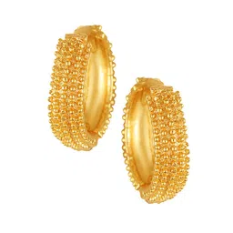 DIVASTRI Gold Plated Circular Hoop Earrings-59