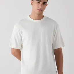 Red Flame Crew Neck Drop-Shoulder Sleeves Pure Cotton T-Shirt-image-14