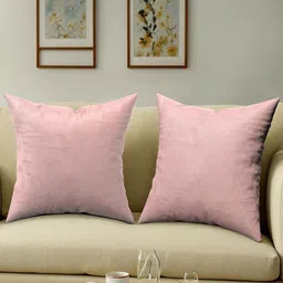Aura Pink Set of 2 Square Cushion Covers-8