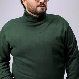 HARDSODA Men Plus Size Turtle Neck Long Sleeves Pullover Sweater-image-57