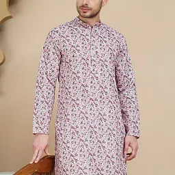 Anouk Rustic Men Floral Printed Kurta-image-11