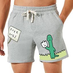 Hotfits Men Graphic Printed Cotton Boxer Casual Shorts-image-129