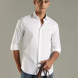 Tommy Hilfiger Men Slim Fit Solid Spread Collar Casual Shirt-picture-45