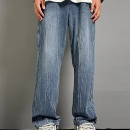 StyleCast x Revolte Men Relaxed Fit Light Fade Jeans-image-73