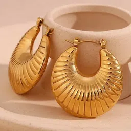 MEENAZ Geometric Hoop Earrings-38
