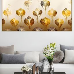 DEKORSTATION Yellow & Beige Painted Wooden Wall Art-26