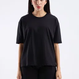 Aerio Pure Cotton Oversized T-Shirt With Shorts Co-Ords-picture-30