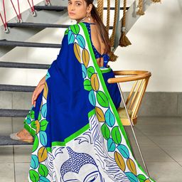 Pandadi Saree Abstract Block Print Sarees image 4