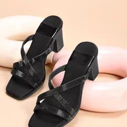 Froh Feet Embellished Open Toe Party Block Sandals-8