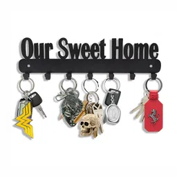 SEHAZ ARTWORKS Brown 7 Hooks KeyHolder-image-7