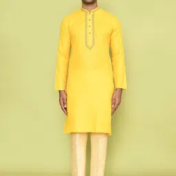 Arihant Rai Sinha Men Embroidered Regular Kurta with Trousers-image-80