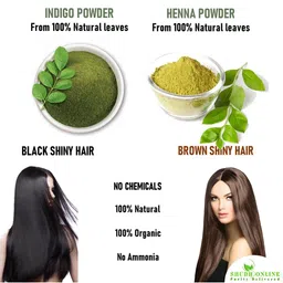 Shudh Online Set Of 2 Organic Indigo & Henna Powder Hair Color For Grey Coverage-100g Each image 2