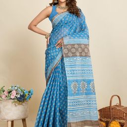 SHANVIKA Floral Printed Pure Cotton Saree-picture-29