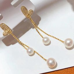 ONUYX Heart Shaped Pearl Drop Earrings-38