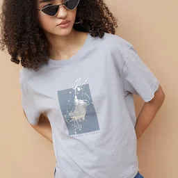 Fame Forever by Lifestyle Typography Printed Pure Cotton Regular Fit Casual T-shirt-image-25