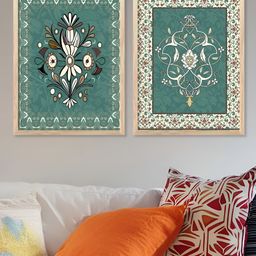 Kotart Brown, Green & White 2 Pieces Floral And Botanical Wooden Wall Arts-picture-35