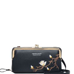 MOMISY Women Textured Embroidered Purse Clutch-image-6