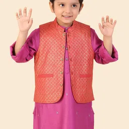 Fabindia Boys Printed Nehru Jackets-image-41