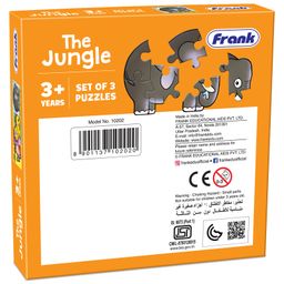 Frank Play And Learn The Jungle Jigsaw Puzzle Multicolour Set of 3 - 15 Pieces image 5