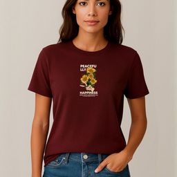 Anikmart Women Printed Pure Cotton T-shirt-picture-3