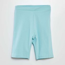 KIABI Girls Ribbed Regular Fit High-Rise Shorts-image-55