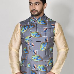RANAK Digital Printed Nehru Jacket-picture-10