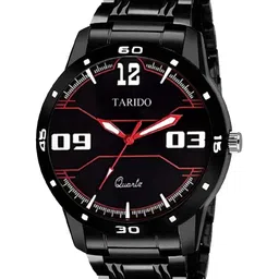 TARIDO Men Dial & Bracelet Style Straps Analogue Watch 1011BLACK CHAIN&BLACK DIAL-image-21