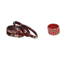Somil Combo Glass Bangles For Women | Traditional Bangles Set | Daily, Festive & Party, Combo Of 2 Set, Maroon, Red-image-79