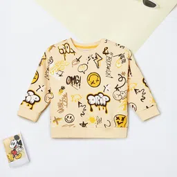 max Boys Typography Printed Round Neck Long Sleeves Cotton Pullover Sweatshirt-picture-1