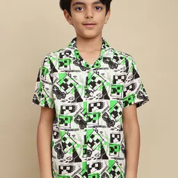 Kids Ville Boys Minecraft Printed Shirt-image-95