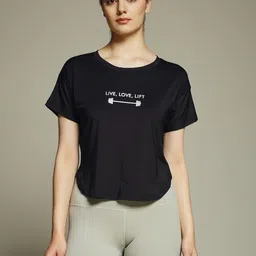 MKH Typography Printed Round Neck Short Sleeve Relaxed Fit T-shirt-image-14