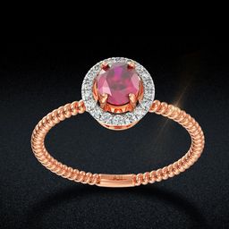 Joyalukkas Oval Crimson Charm Diamond Ring -1.88 gm-image-70