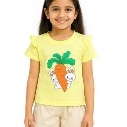 POP STREET KIDS Girls Printed Short Sleeves T-shirt With Shorts-image-59