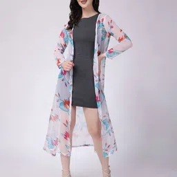 MINOS Women Printed Longline Shrug-56