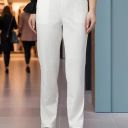 Presence Women Relaxed High-Rise Linen Trousers-image-10