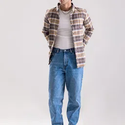 Code 61 Men Standard Slim Fit Shepherd Checks Opaque Casual Shirt-image-69