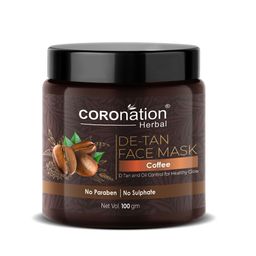 COROnation Herbal Coffee De-Tan Face Mask for Healthy Glow - 100 g-44
