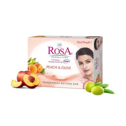 ROSA Set Of 4 Peach & Olive Gel Soaps With Glycerine - 100 g Each image 2