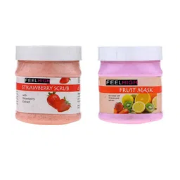 FEELHIGH Strawberry Face Scrub & Fruit Mask 1000gm-19
