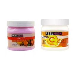 FEELHIGH Face & Body Fruit Cream & Vitamin C Mask -500gm + 500gm-37