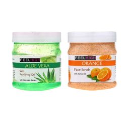 FEELHIGH Set of Aloe Vera Gel & Orange Face Scrub - 500ml Each-21