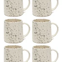 Arrabi Cream-Coloured & Grey Handcrafted Textured Ceramic Matte Mugs Set of Cups and Mugs image 2