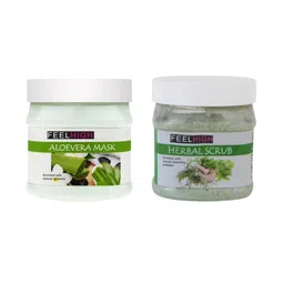 FEELHIGH Face & Body Aloe Vera Mask  500ml & Herbal Scrub 500ml-57
