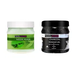 FEELHIGH Set Of Neem Mask And Charcoal Gel - 500ml Each-8