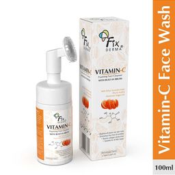 FIXDERMA 2% Vitamin C Face Wash Foaming Cleanser with Brush - 100ml-12