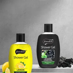 Freeskin Unisex Pack of 2 Charcoal & Lemon shower Gel 400 ml-34