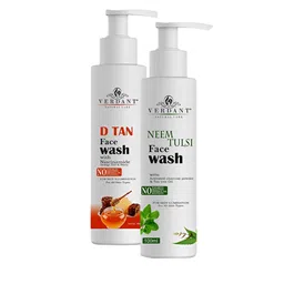 Verdant Natural Care Set Of 2 D Tan & Neem Tulsi Face Washes - 100 ml Each-36