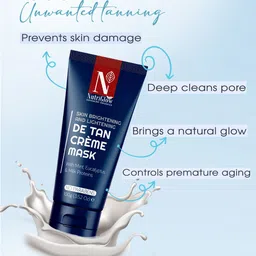 Nutriglow Advanced Organics Sustainable De Tan Cream Mask with Mint & Eucalyptus - 100 g image 5
