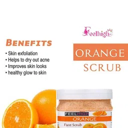 FEELHIGH Combo Of Orange Face Scrub & Neem Face Mask - 500ml Each image 2